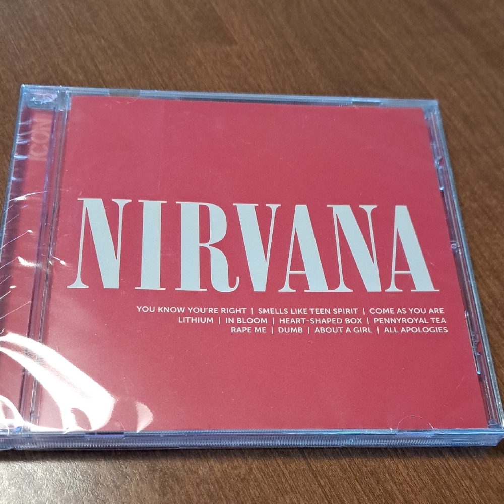NIRVANA Red Album with White Text/ BUNDLE ONLY